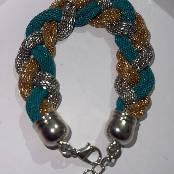 Cute bracelet green silver gold - Picture 6 of 7